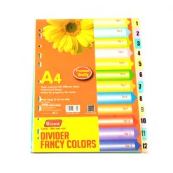 Bìa phân trang giấy 12 số màu