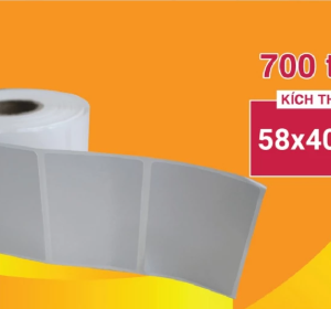 Cuộn decal nhiệt 1 tem 58x40mm x 700 tem R2-RC - Trắng