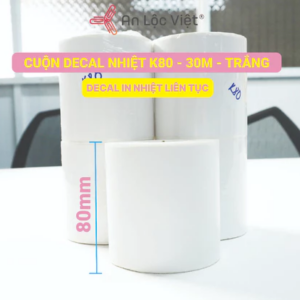Cuộn decal nhiệt K80 - 30m - Trắng