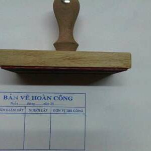 Dấu cán gỗ 7x14cm