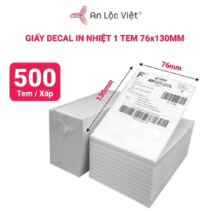 Decal nhiệt 1 tem 76x130mm x xấp 500 tem
