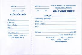 Giấy giới thiệu trắng đẹp
