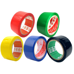 1 cuộn băng keo màu OPP, xanh lá, xanh dương, vàng, đỏ, rộng 4.7cm 100yard - Tân An An