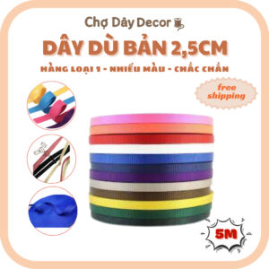 2m dây dù bản 2,5cm dây đai dù, dây dù đan ghế, bảo hộ,dây đai cắm trại, dây dù dẹt dã ngoại
