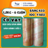 Băng Keo 100yard 1Cây/6 Cuộn Lõi Giấy Siêu Mỏng.Băng Dính Trong/Đục Cuộn 100yard