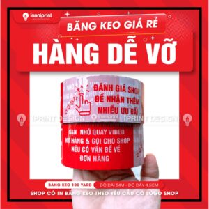 Băng Keo Hàng Dễ Vỡ, Băng Keo Đóng Hàng Giá Rẻ, Băng Keo Đóng Hàng - 1 Cuộn
