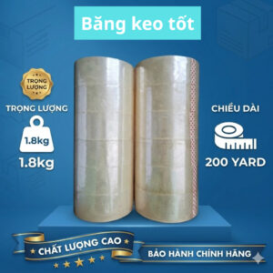 Băng Keo Trong 4.8cm 200 Y 1.8kg Độ dính siêu chắn đa năng, Băng dính 200 Yard chất lượng cao