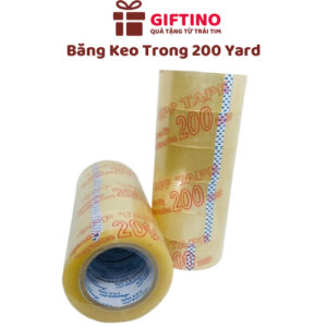 Băng Keo Trong Dán Thùng, Đóng Hàng, Siêu Dai, Lực Dính 025kg/cm, 48mm*200yard - GIFTINO