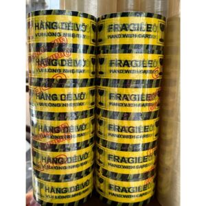 Băng keo 48mm (6 cuộn băng keo in chữ hàng dễ vỡ giá rẻ)