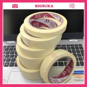 Băng keo giấy 2.4cm dùng cố định dán viền, ghi chú lên thùng BIGSUKA