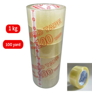 Băng keo trong dán thùng 1kg 1 cây (6 cuộn) siêu dính
