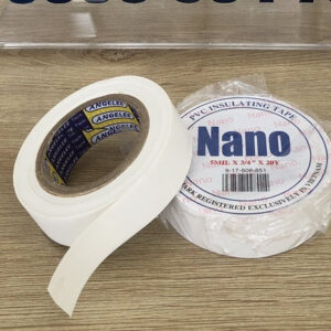 Combo 2 cuộn Băng keo điện NANO 20 Yard màu Trắng hàng Việt Nam chất lượng cao siêu dính