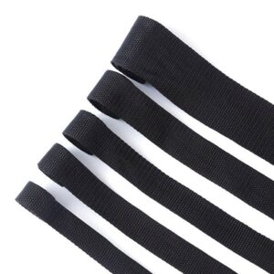 Dây đai dù, dây quai túi, dây quai balo màu đen, chiều rộng bản dây 2cm 2.5cm 3cm 3.8cm 5cm