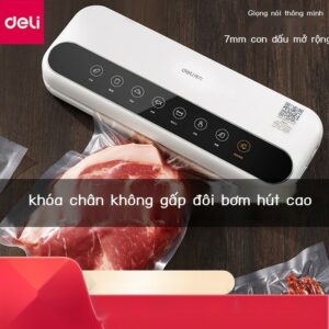 [HÀNG MỚI VỀ] Máy Deli LM777, hút chân không nhỏ cho gia đình, niêm phong thương mại, máy đóng gói
