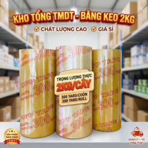 [ HOT DEAL] Băng Dính Băng Keo Đóng Hàng 2KG 300Y – Keo Dày, Dính Chắc, Đóng Gói Hàng Hóa An Toàn 🚀