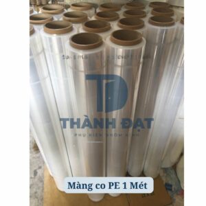 [Khổ 1 mét] Màng co PE khổ rộng 1M, màng quấn hàng 1M, màng nilon bọc hàng siêu dính loại 1