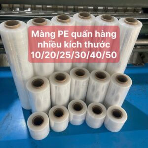 Màng PE 50cm 3kg lõi mỏng 300gram dùng quấn hàng hóa bảo vệ chống trầy xước