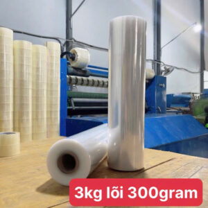 Màng pe trắng khổ 50cm nặng 2,5kg lõi mỏng 500gram dùng được nhiều độ dính cao.!