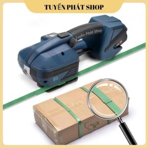 Máy Đóng Đai Cầm Tay V2 Chạy Pin – Không Cần Khóa Đai – Siết Hàn Nhanh – Dùng Dây PP & PET