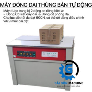 Máy Đóng Đai Thùng Bán Tự Động