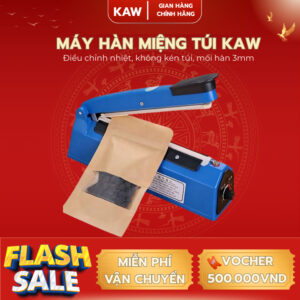 Máy Hàn Miệng Túi Chính Hãng KAW PFS 20-30-40cm, 8 Mức Nhiệt, Bảo Quản Thực Phẩm, Mối Hàn Chắc Chắn