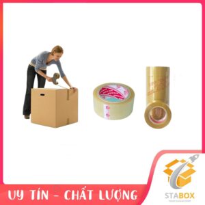 STB - 1 Cuộn Băng Keo Gói Hàng , Băng Keo Trong, Băng Keo Đục