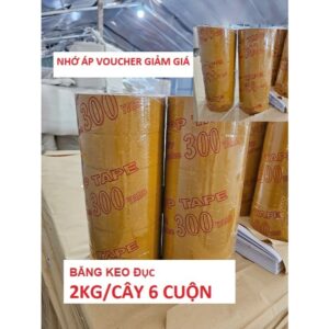 [siêu rẻ] Băng keo ĐỤC 300yard - 2kg ( cây 6 cuộn )