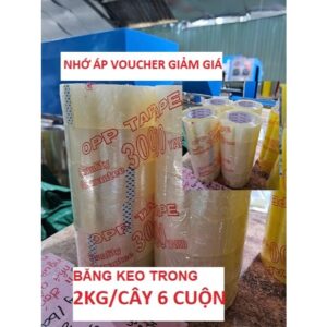 [siêu rẻ] Băng keo trong 300yard - 2kg ( cây 6 cuộn )